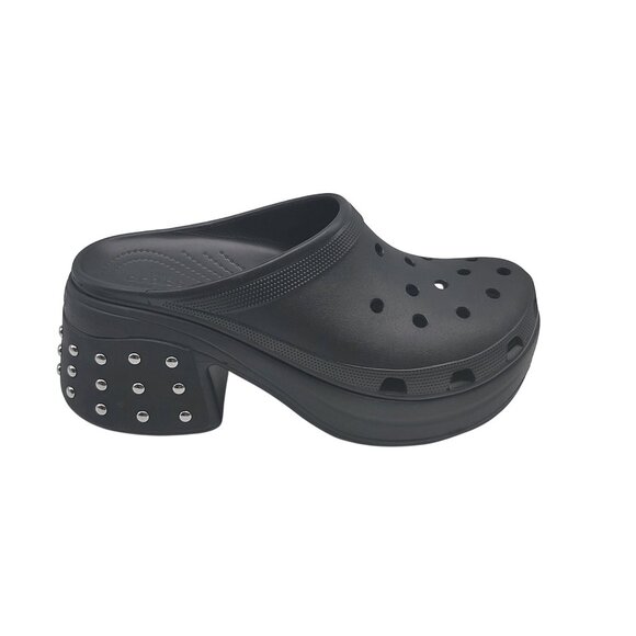 Crocs Siren Studded Heel Clog Black Mens Size 12‎ Mens 209017 001 - Picture 1 of 10